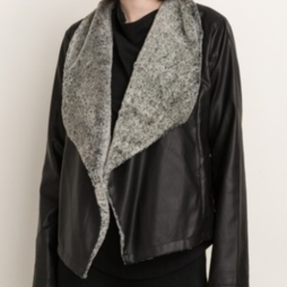 Vegan Leather Black Jacket